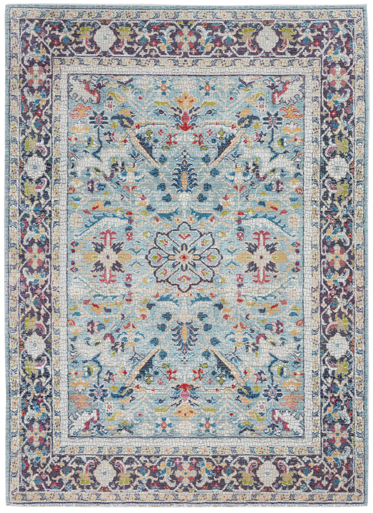 Ankara Global ANR14 Teal Multicolor Rug - Rectangle