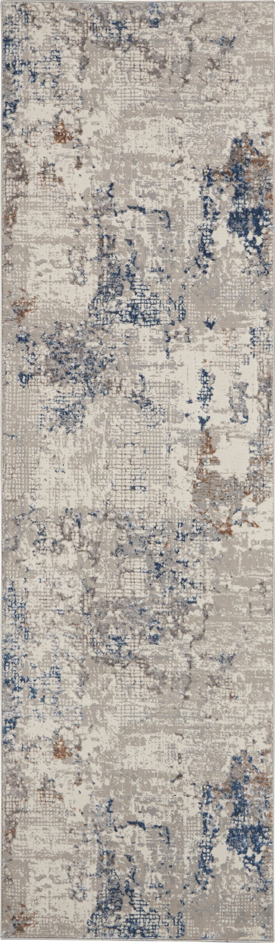 Royal Terrace KI42 White Blue Rug - Runner