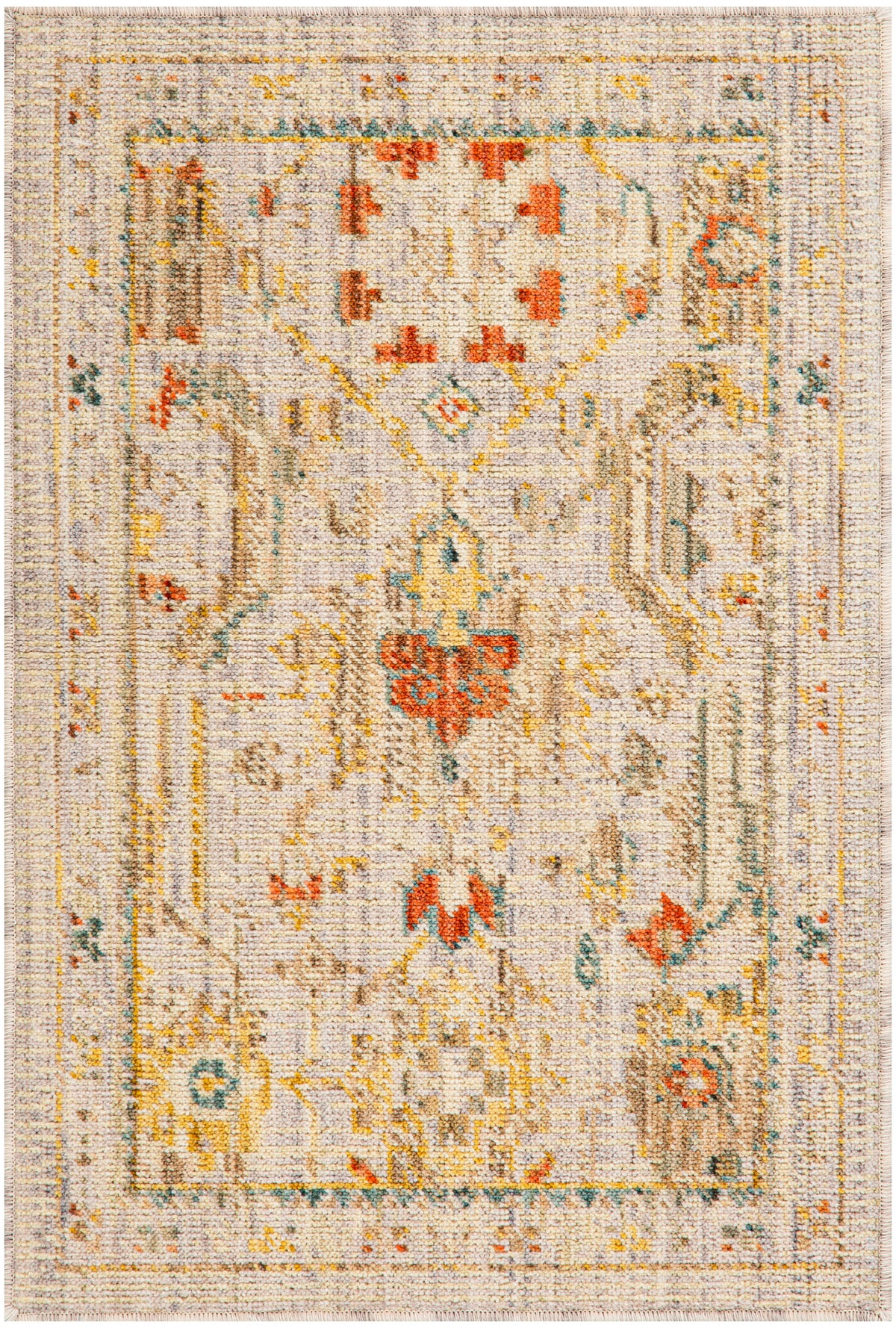 Antique Bloom ANB02 Taupe Multicolor Rug - Rectangle
