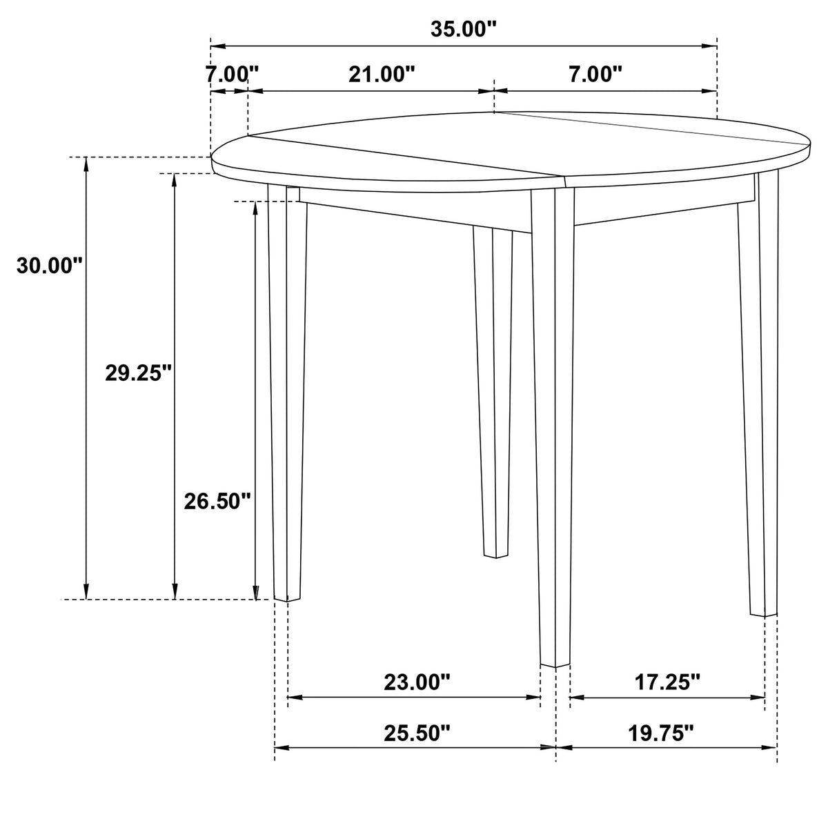 Bucknell 3-piece Round Drop Leaf Dining Table Set - Natural
