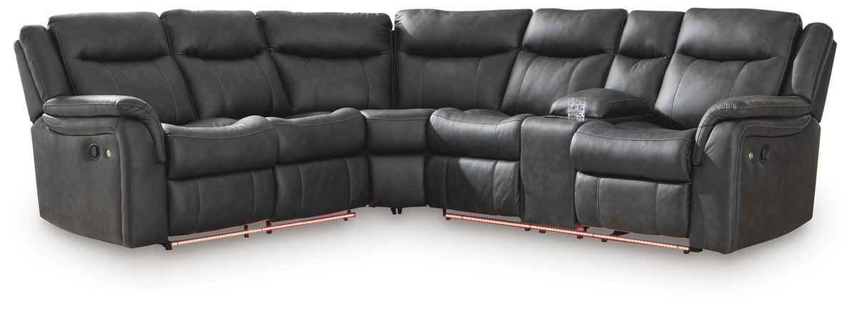 Sultan Meadow 2-Piece Reclining Sectional Faux Leather