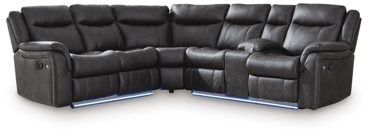 Sultan Meadow 2-Piece Reclining Sectional Faux Leather