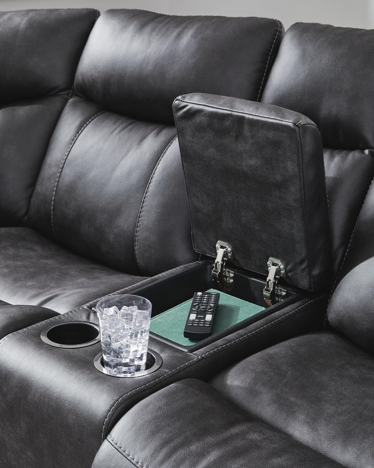Sultan Meadow 2-Piece Reclining Sectional Faux Leather