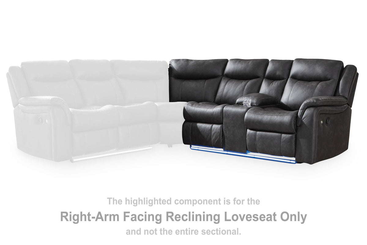 Sultan Meadow RAF Reclining Loveseat Faux Leather
