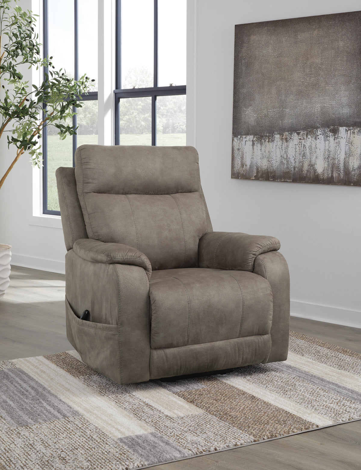 Crestmeade Power Lift Recliner Faux Leather