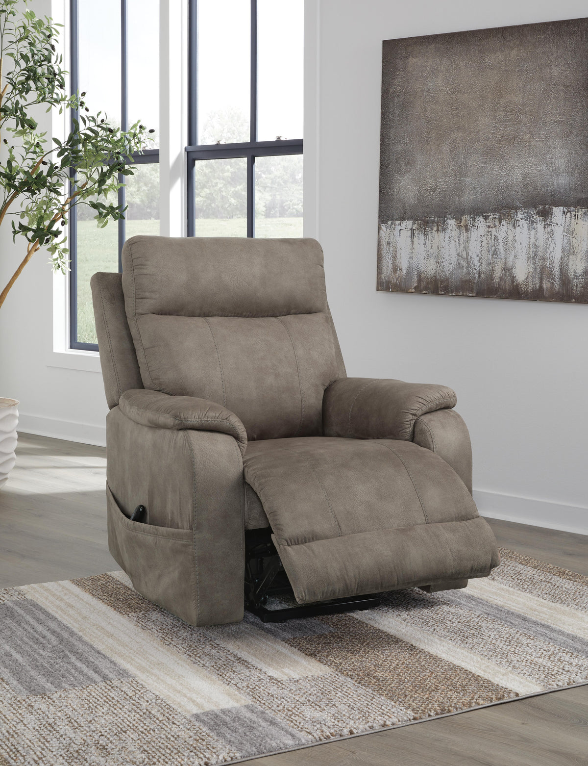 Crestmeade Power Lift Recliner Faux Leather