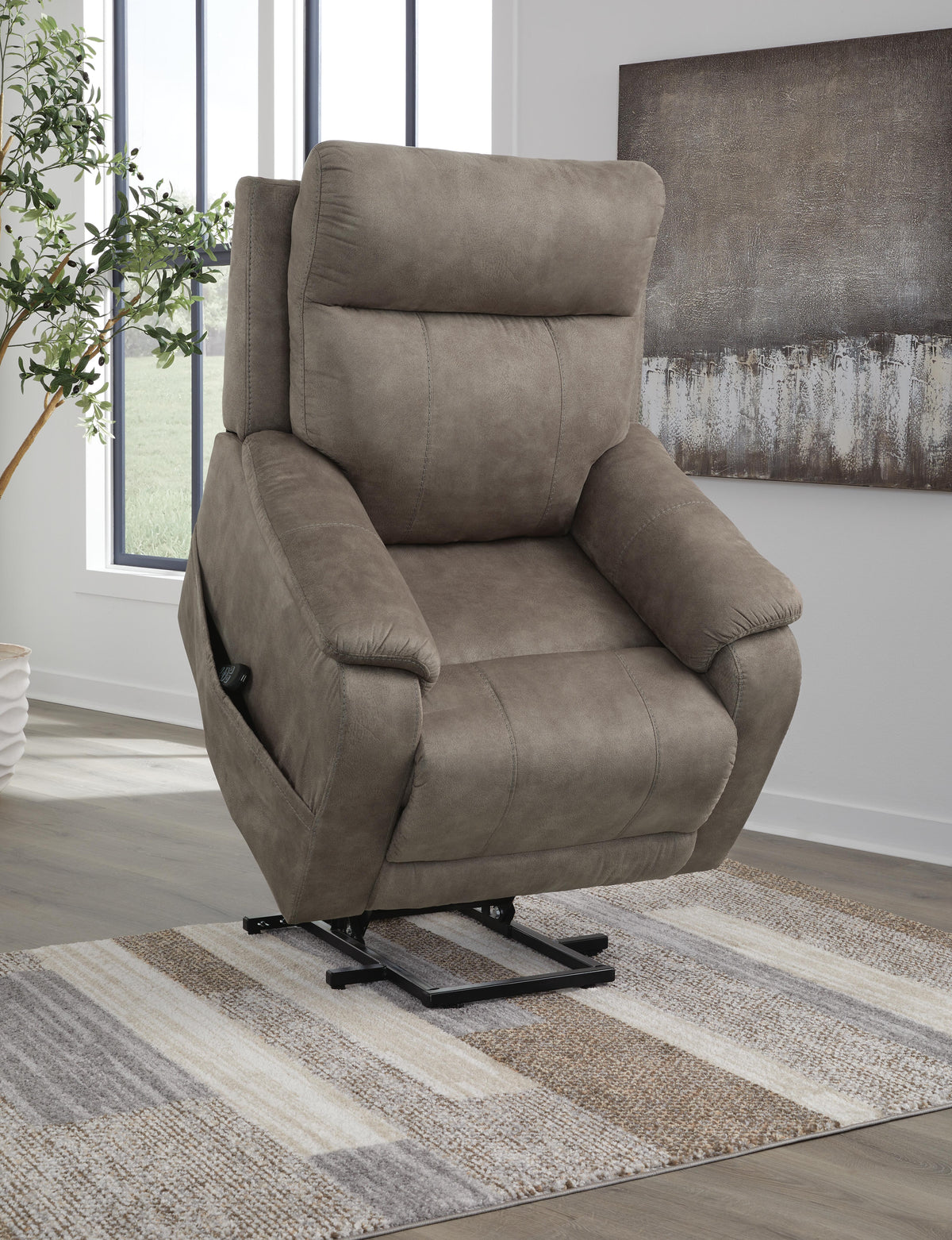 Crestmeade Power Lift Recliner Faux Leather