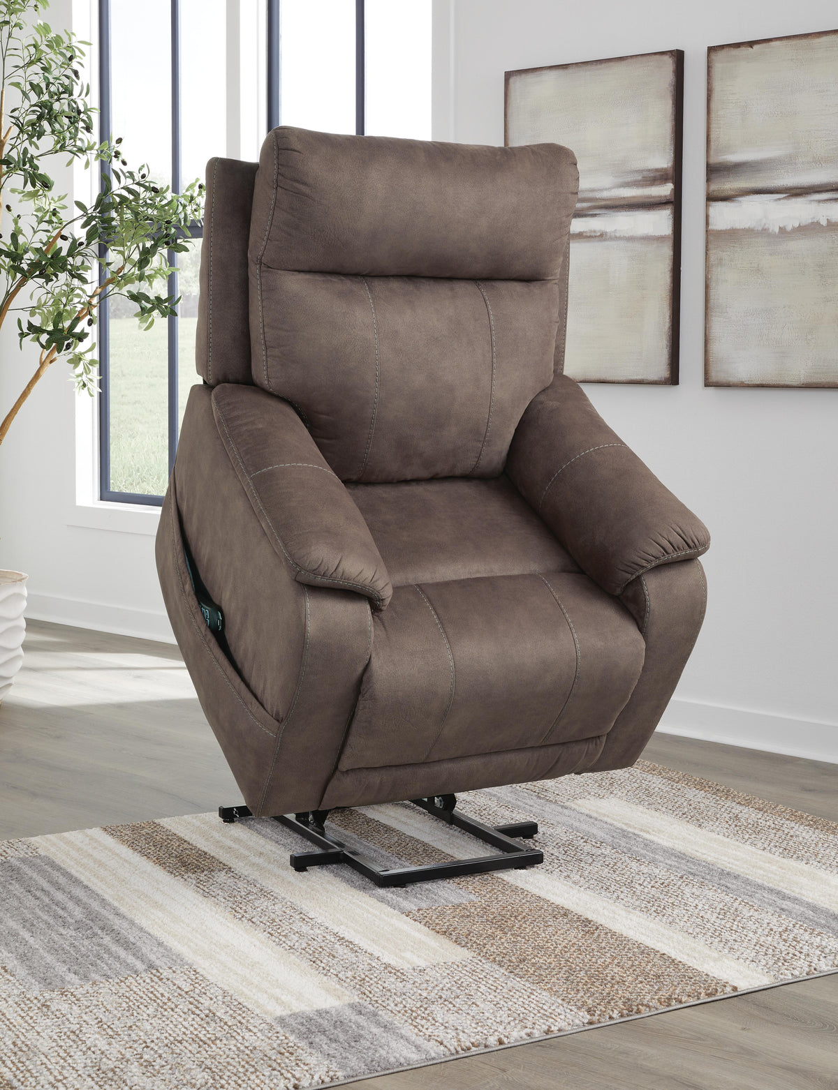 Crestmeade Power Lift Recliner Faux Leather