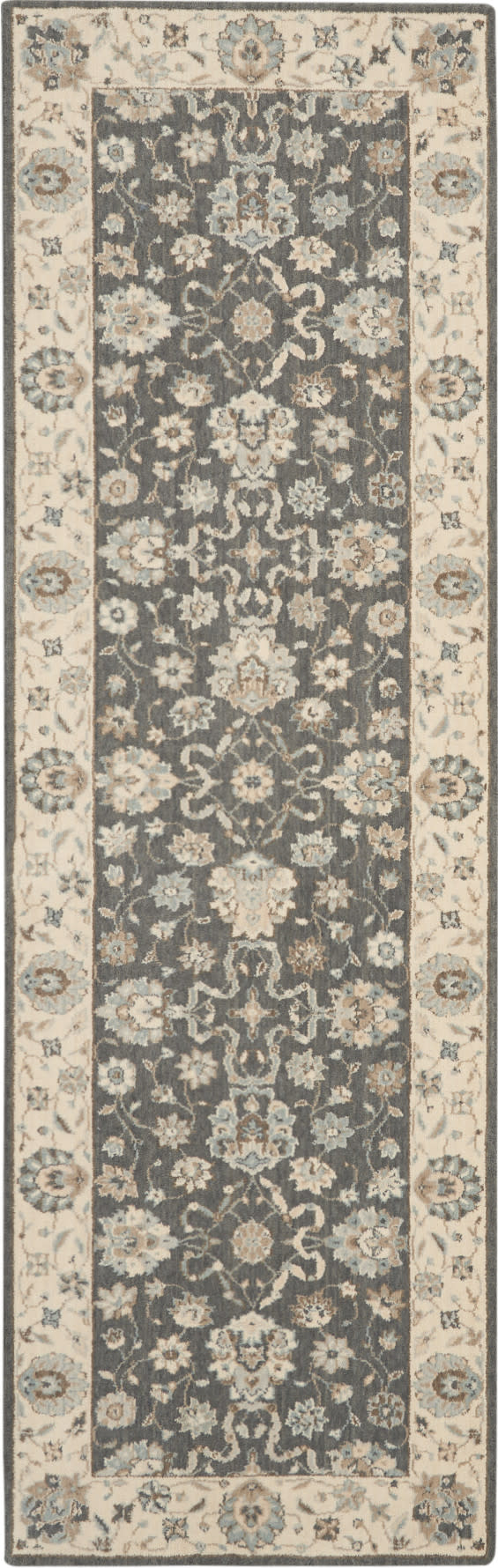 Living Treasures LI16 Grey Ivory Rug - Runner