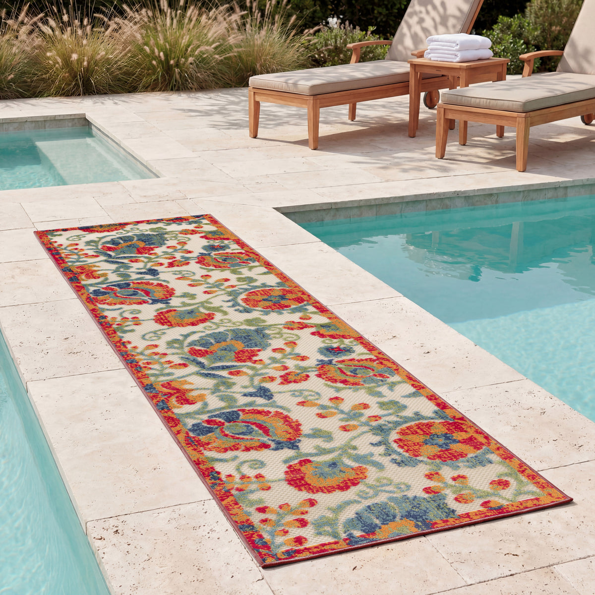 Aloha ALH17 Red Multicolor Rug - room scene