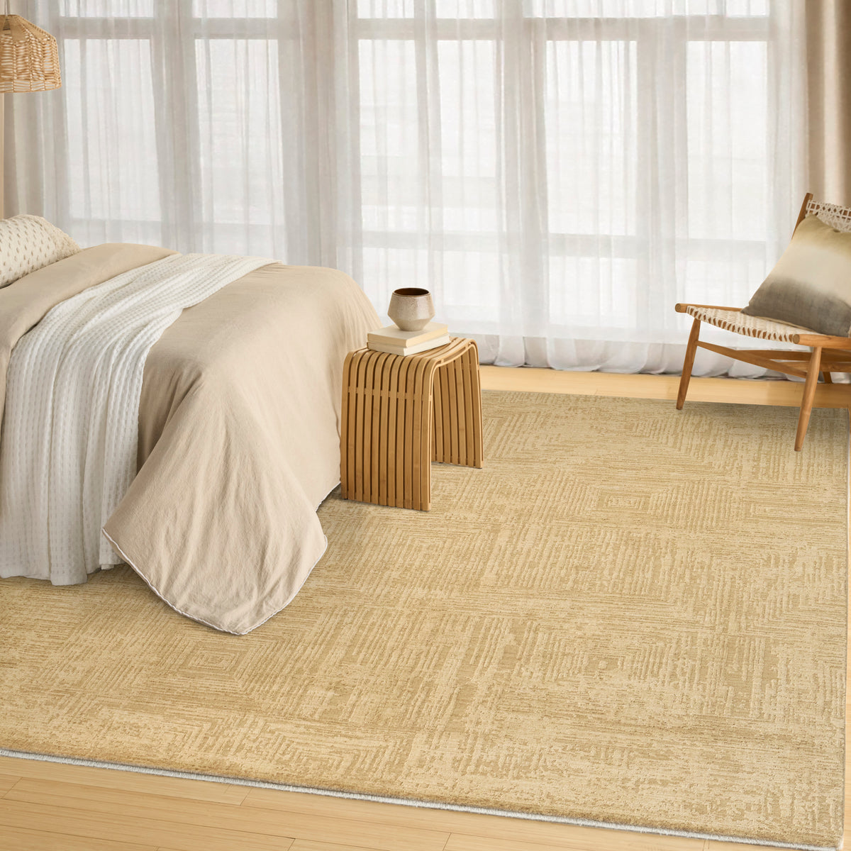 DK014 Madison Square MSQ01 Taupe Rug - room scene
