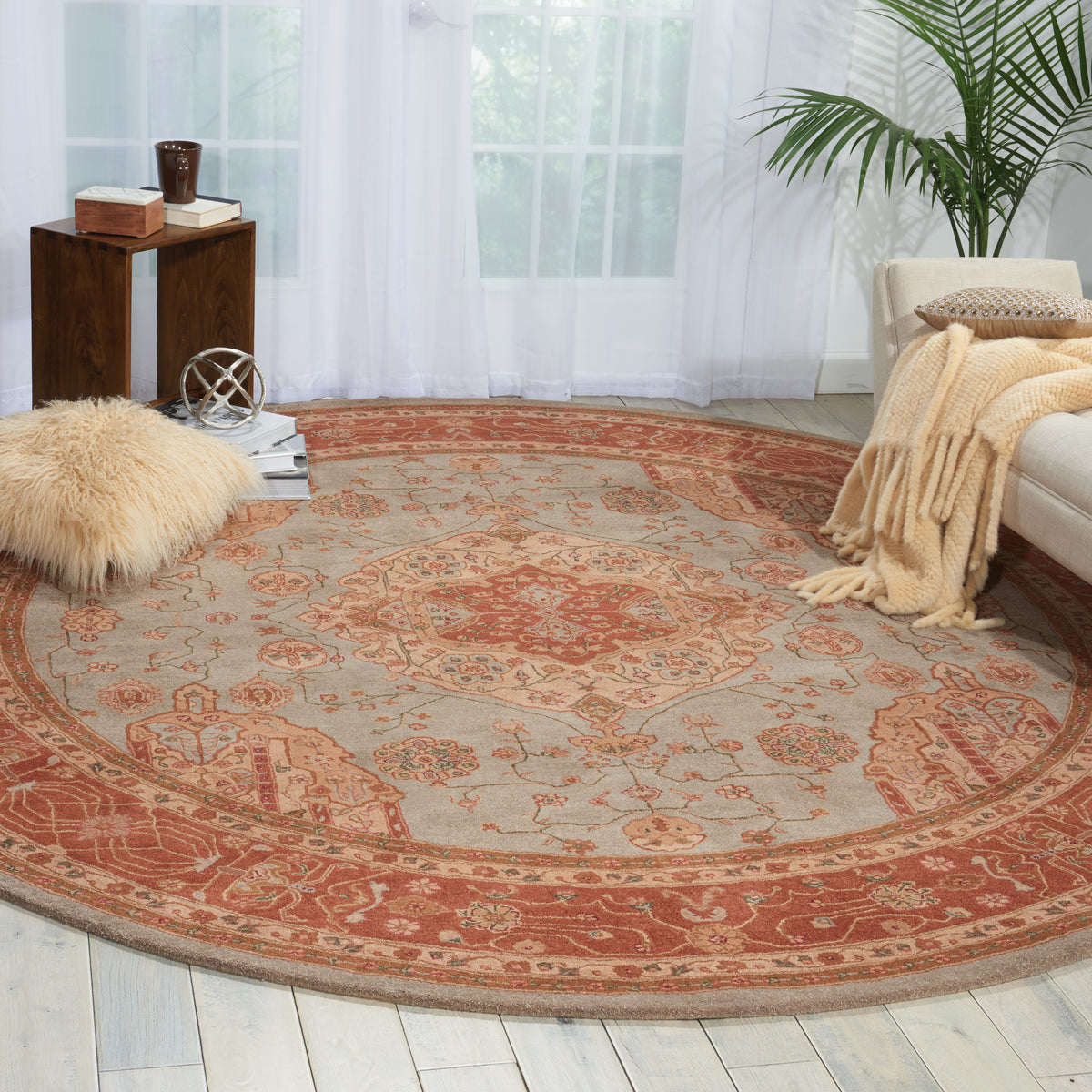 Heritage Hall HE16 Aqua Rug - room scene
