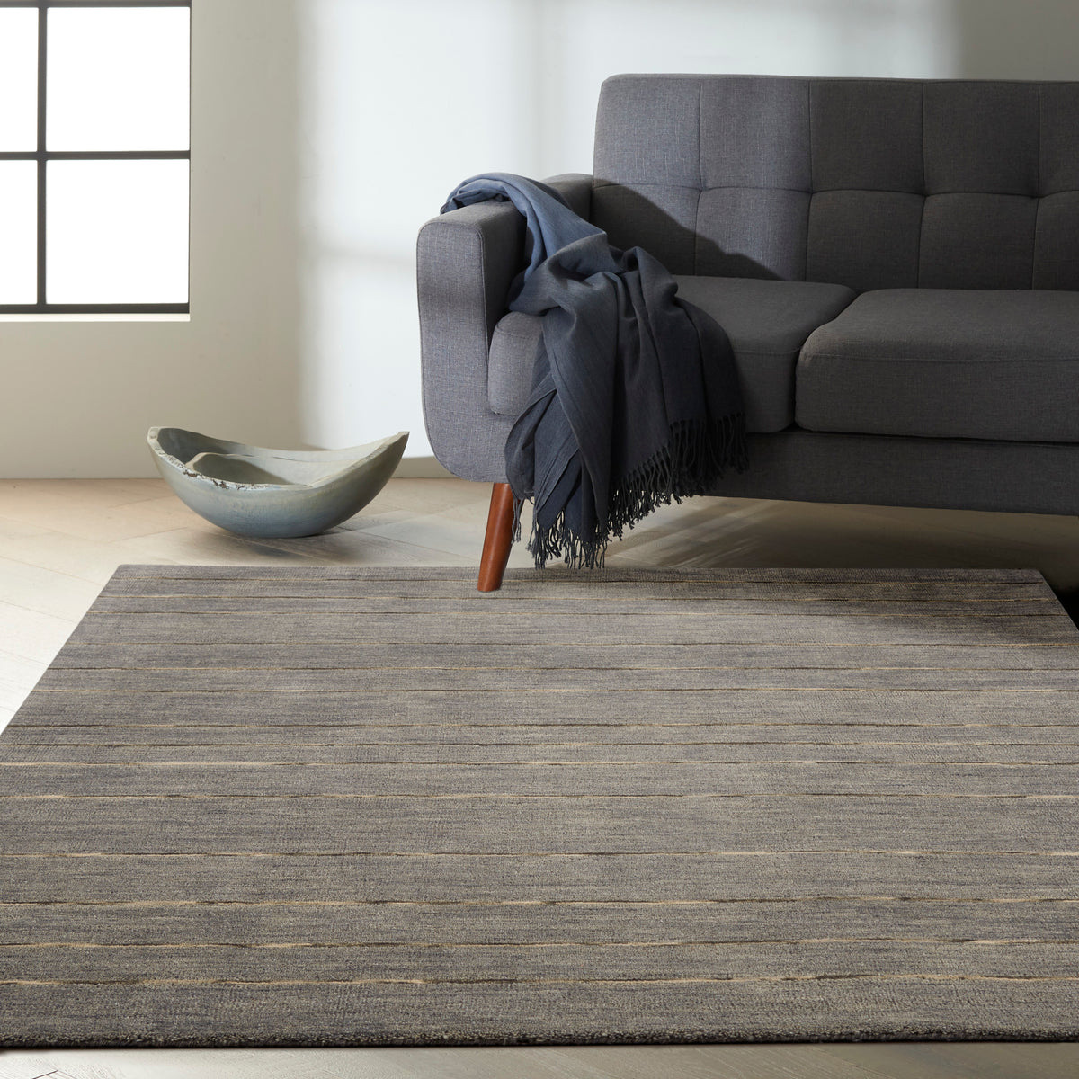 Halo HAL01 Charcoal Rug - room scene
