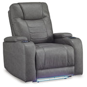 Schooner Rocks PWR Recliner/ADJ Headrest Faux Leather