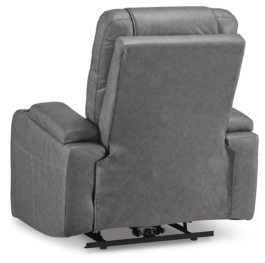 Schooner Rocks PWR Recliner/ADJ Headrest Faux Leather