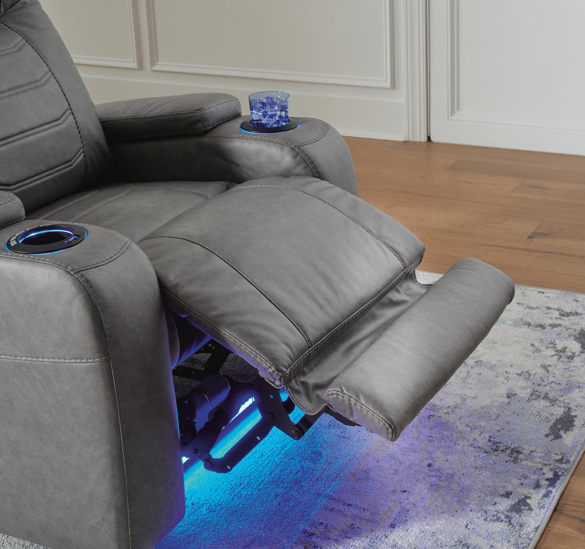 Schooner Rocks PWR Recliner/ADJ Headrest Faux Leather