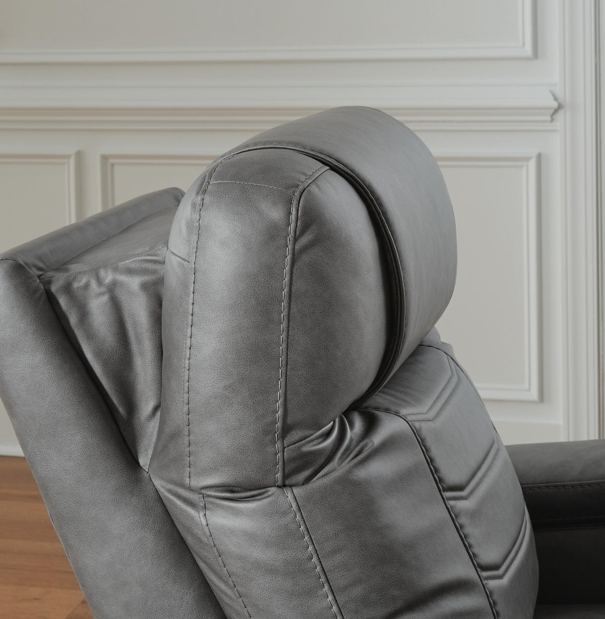 Schooner Rocks PWR Recliner/ADJ Headrest Faux Leather