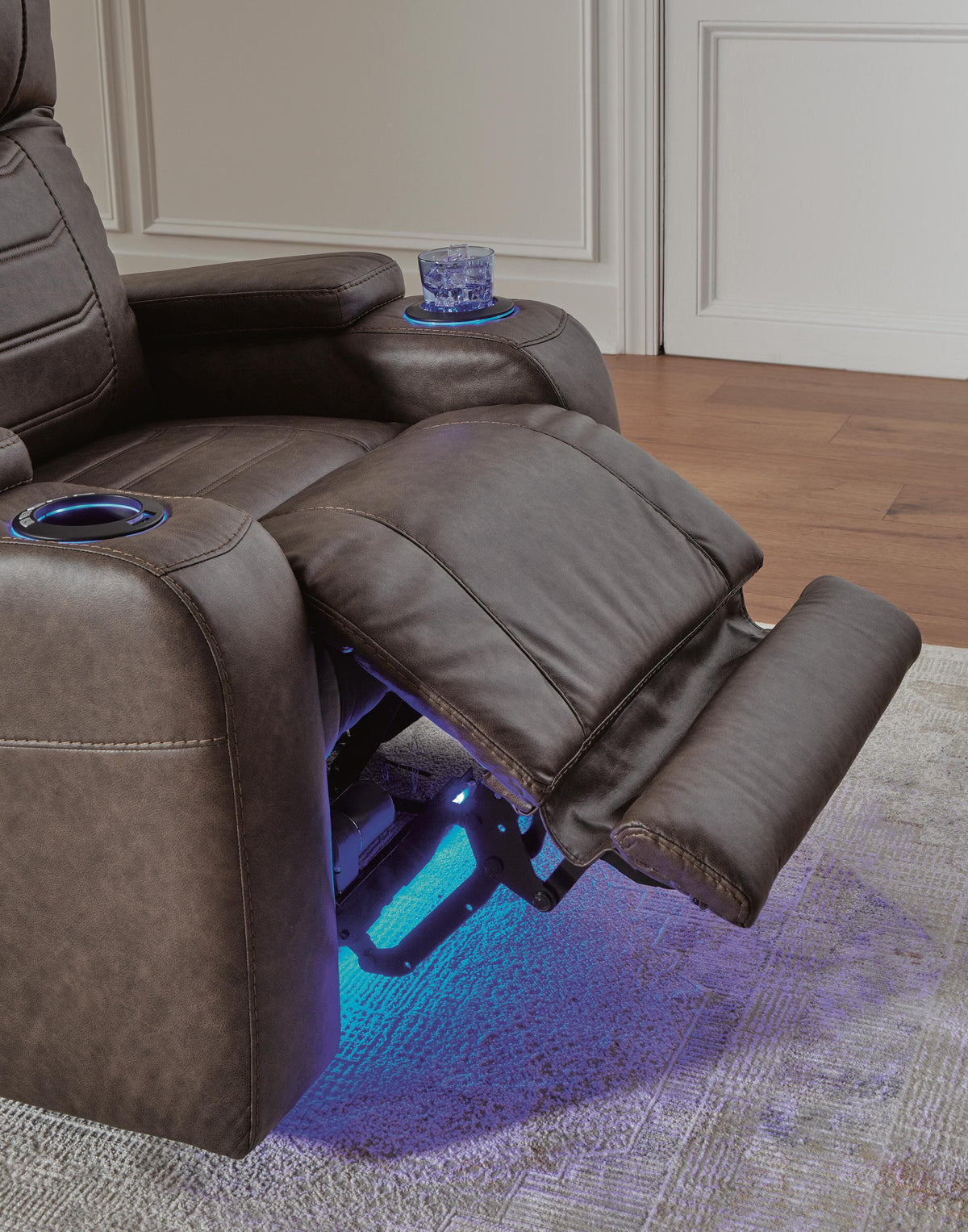 Schooner Rocks PWR Recliner/ADJ Headrest Faux Leather