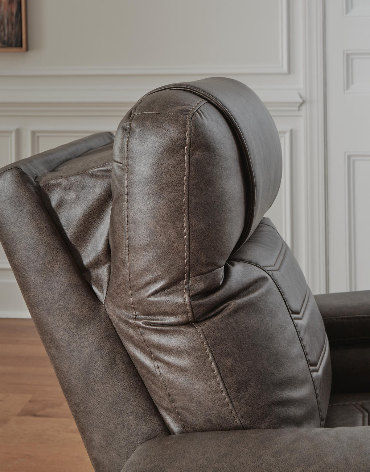 Schooner Rocks PWR Recliner/ADJ Headrest Faux Leather