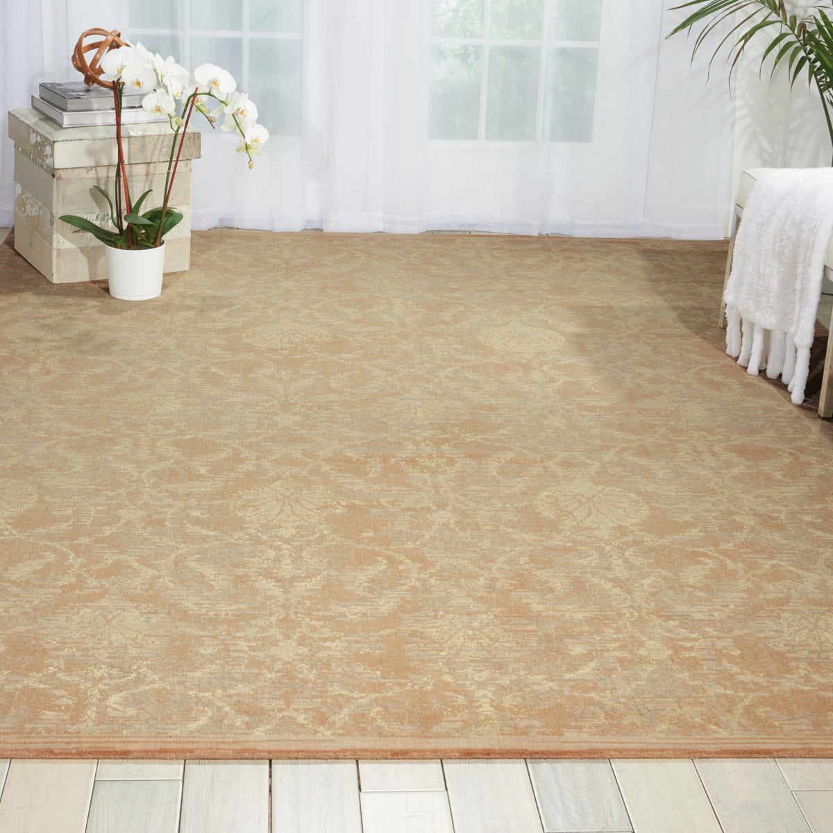 Silken Allure SLK03 Sand Rug - room scene