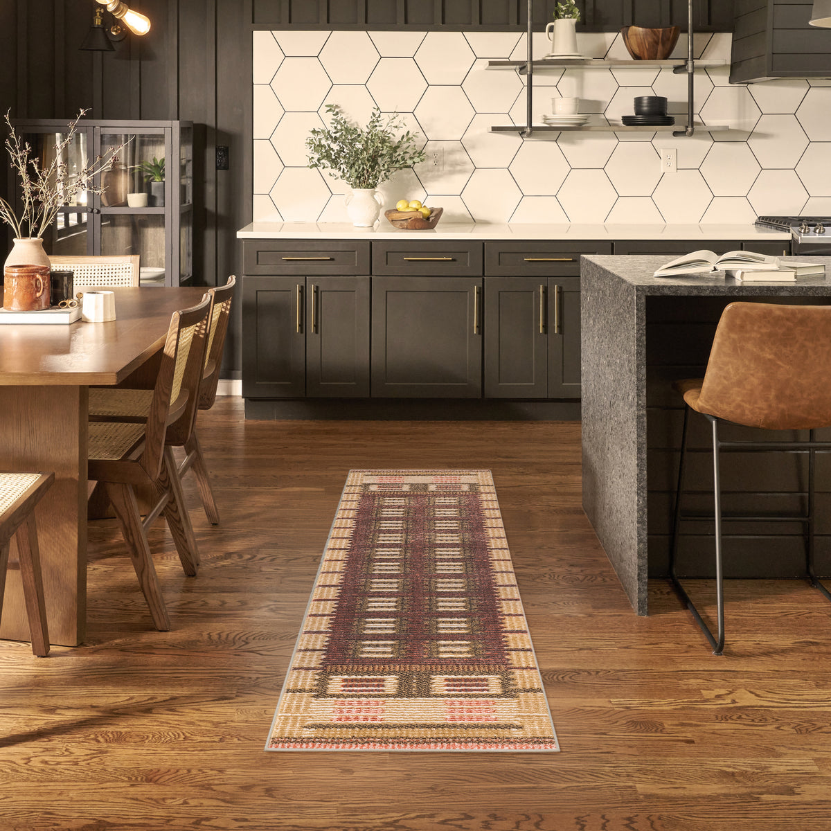 Nordic NRC16 Rust Rug - room scene