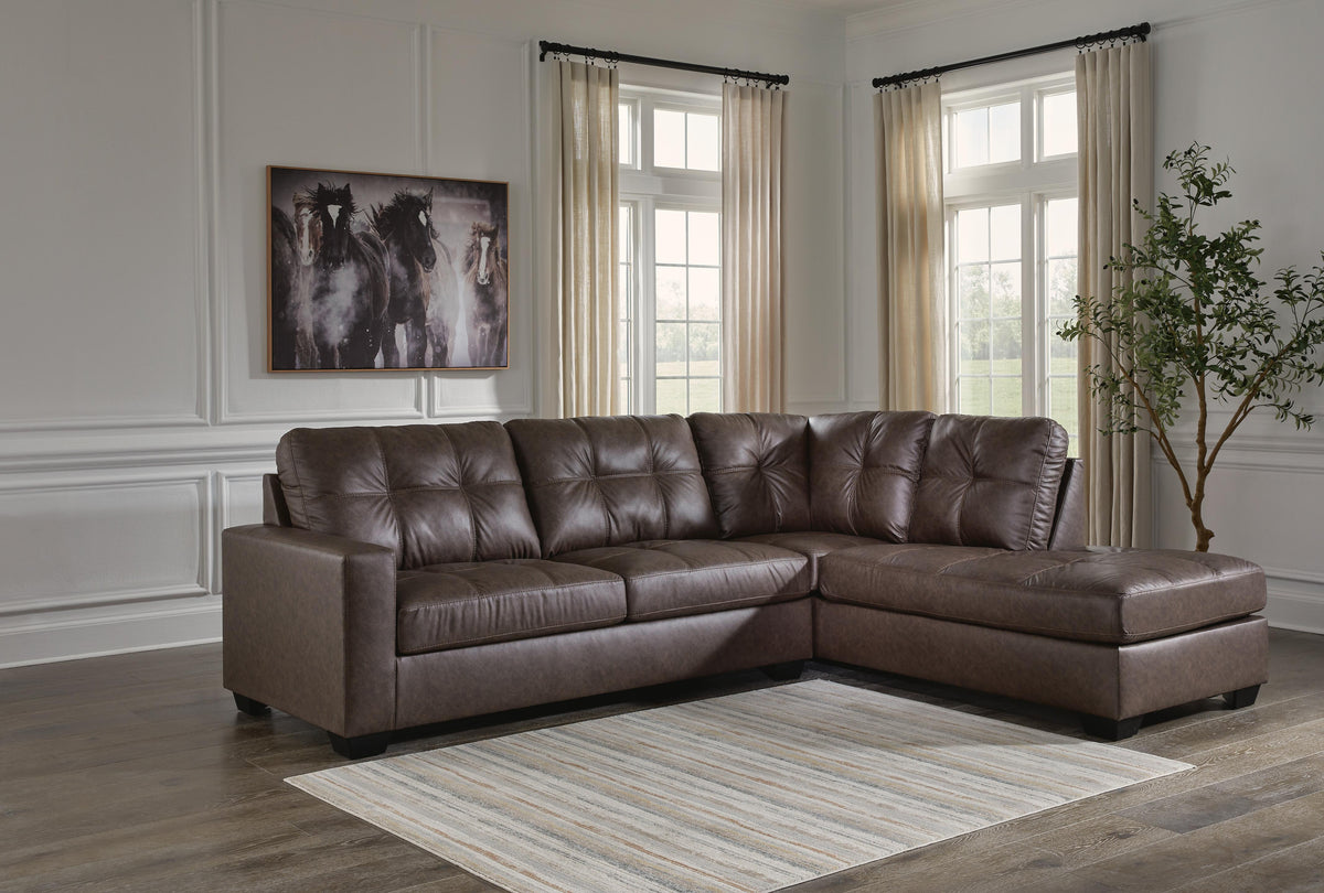 Barlin Mills 2-Piece Sectional with Chaise Faux Leather