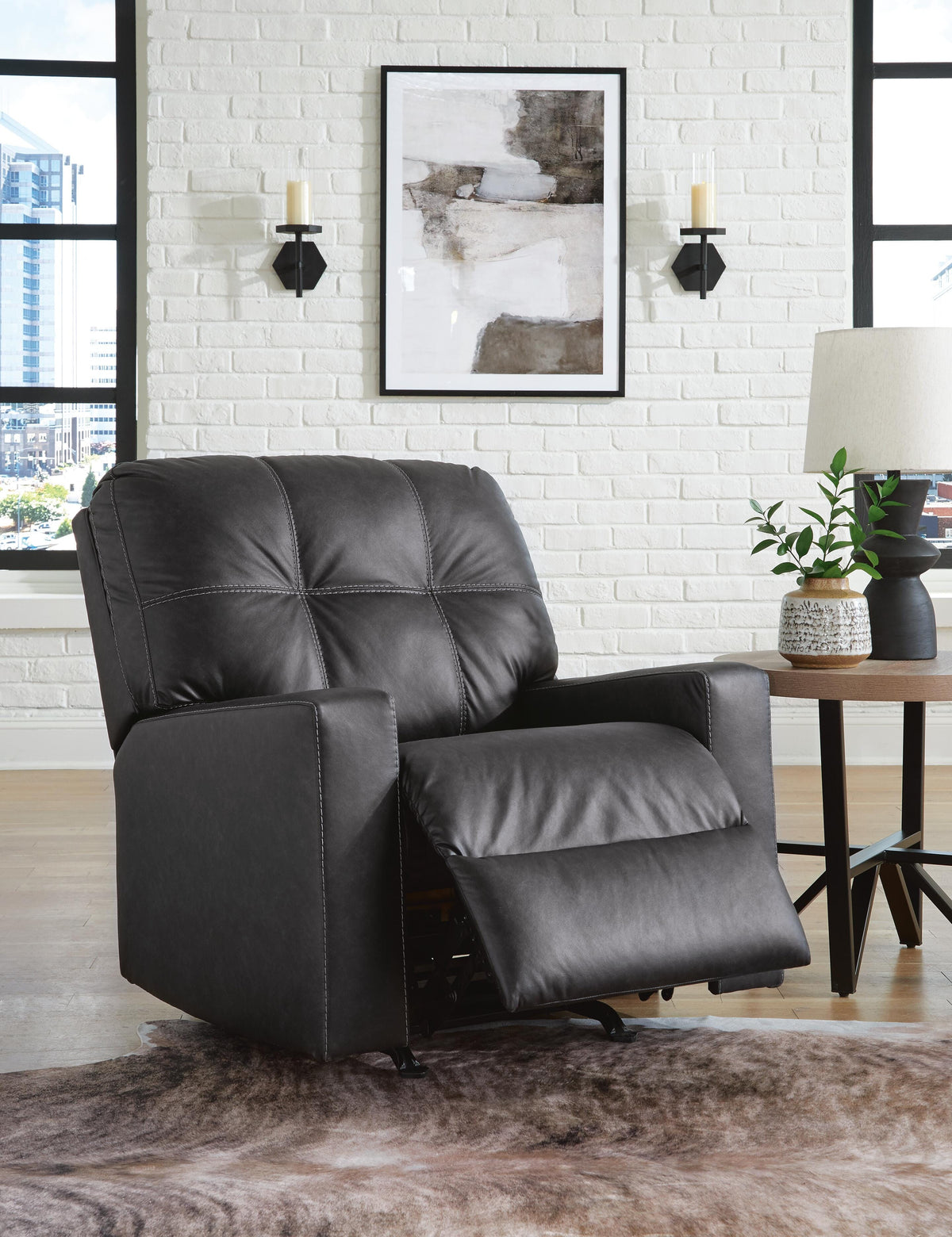 Barlin Mills Rocker Recliner Faux Leather
