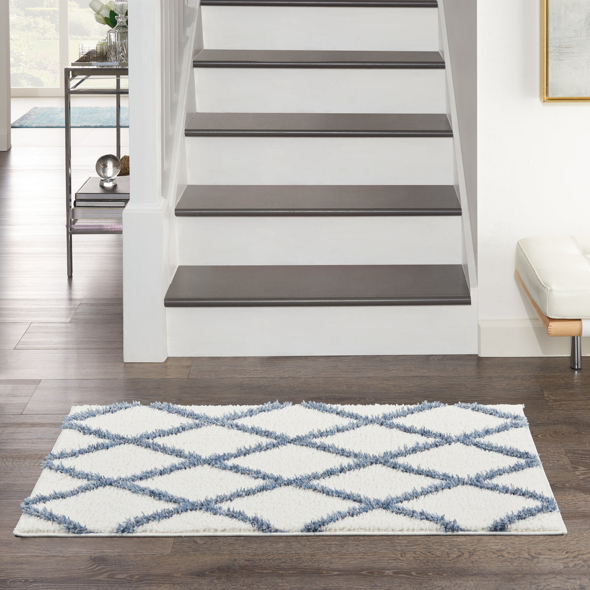 Feather Soft FEA01 Ivory Blue Rug - room scene