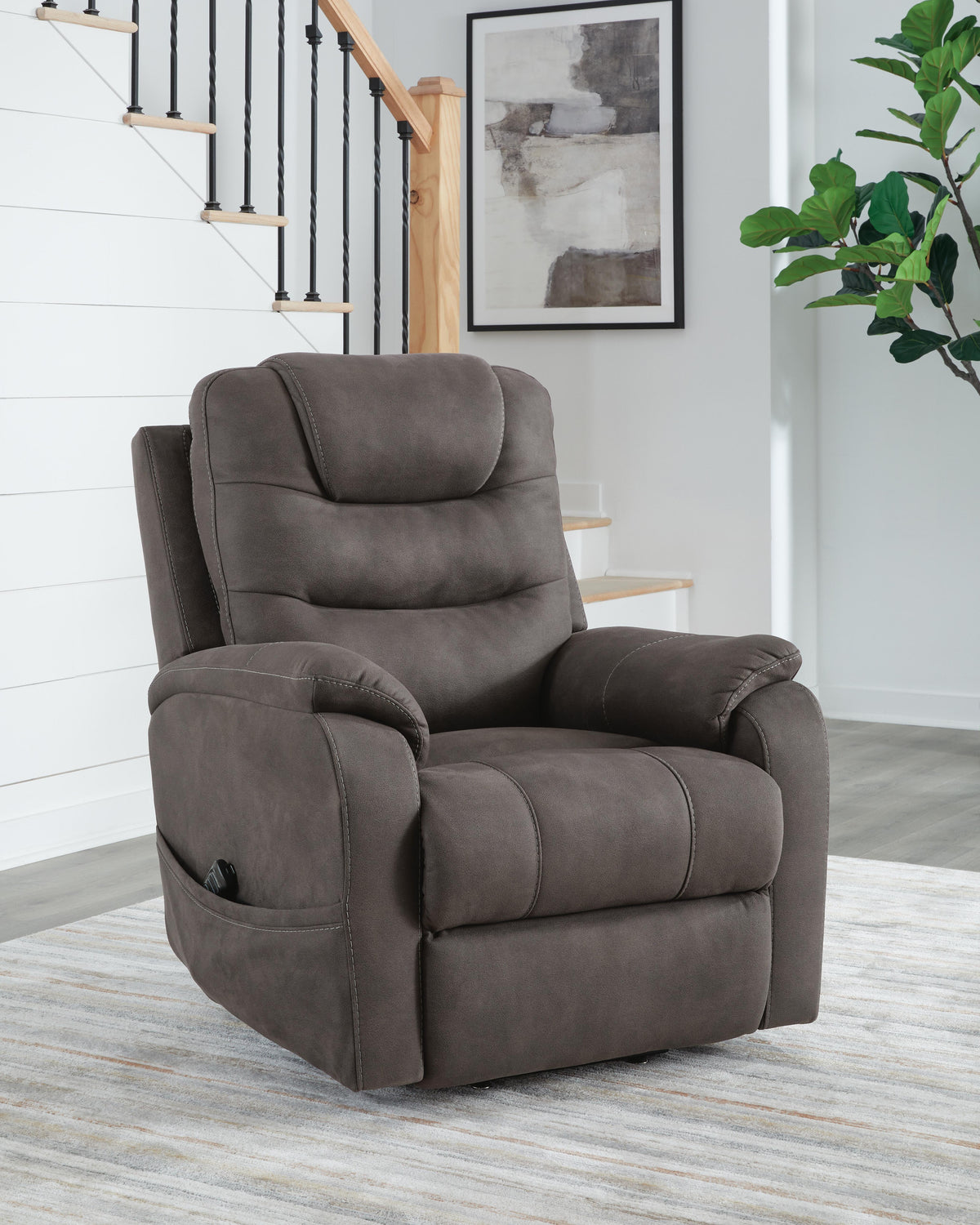 Snowfield Power Lift Recliner Faux Leather