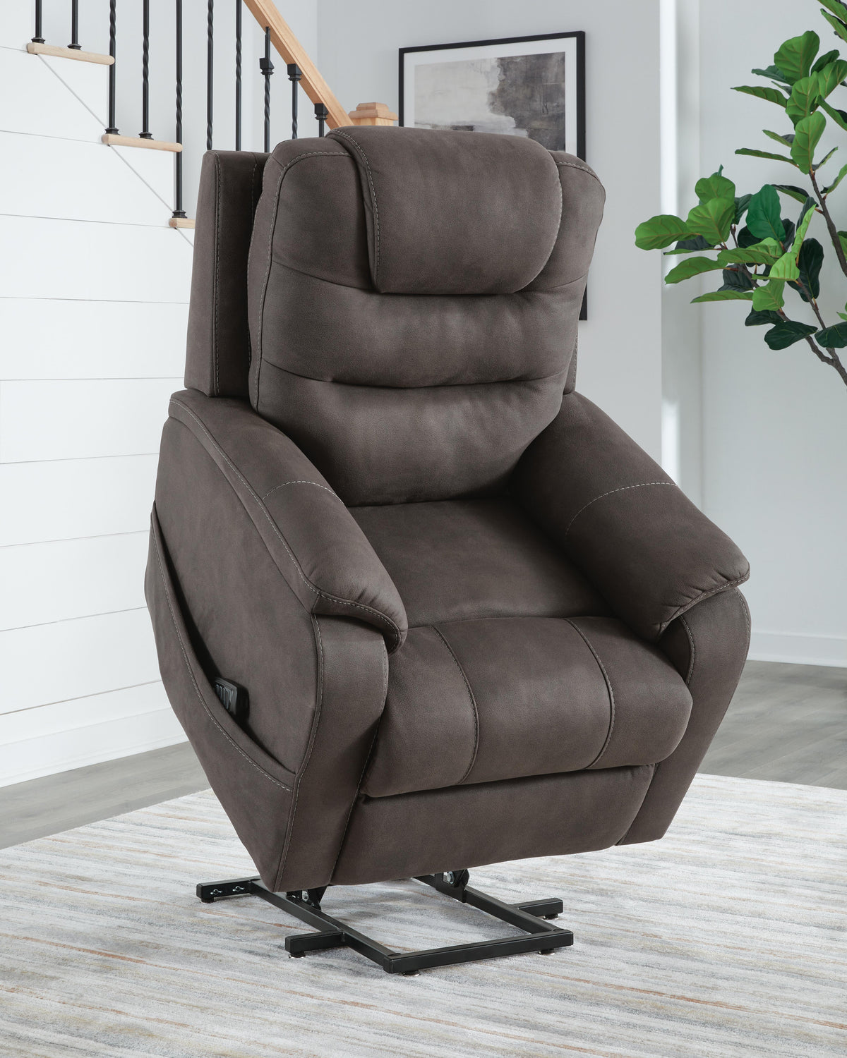 Snowfield Power Lift Recliner Faux Leather
