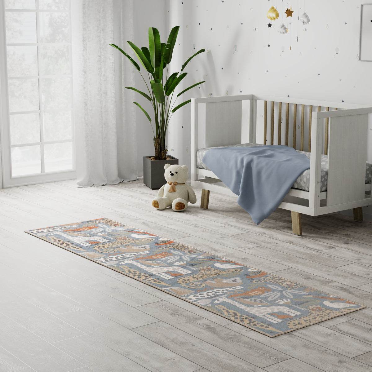 Astra Machine Washable ASW01 Multicolor Rug - room scene