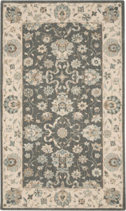 Living Treasures LI16 Grey Ivory Rug - Rectangle