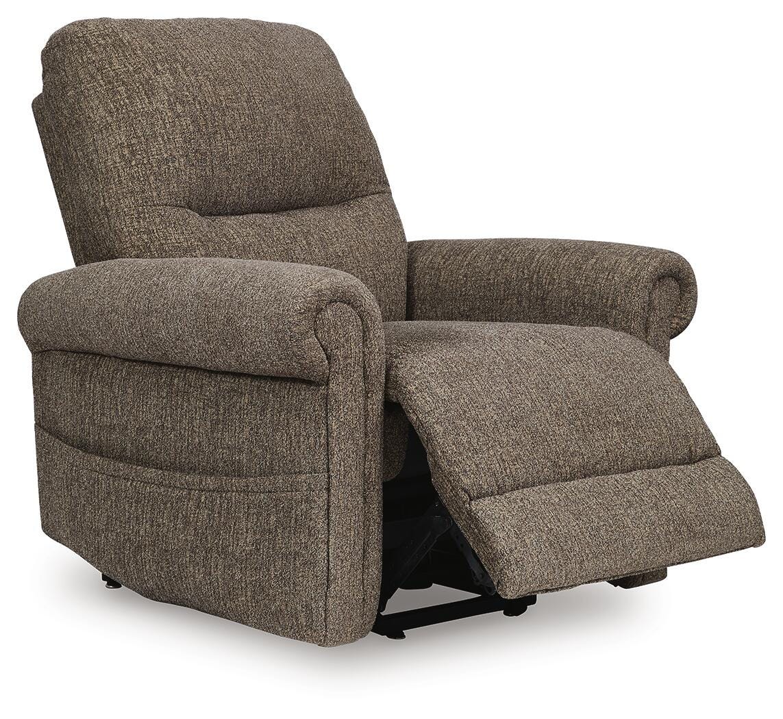 Aureta Power Lift Recliner Chenille Next-Gen Nuvella™ Performance Fabric