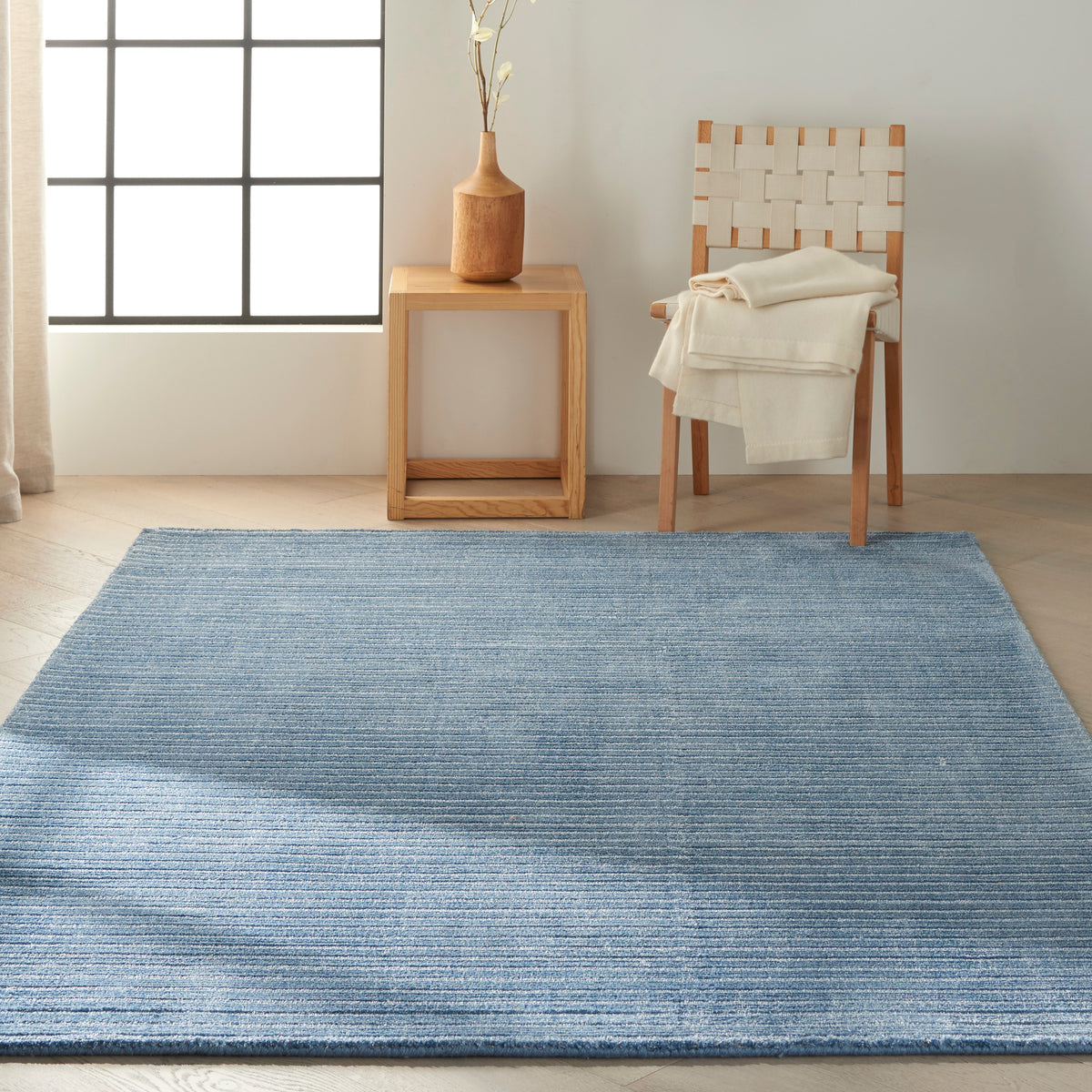 Newark CK860 Blue Rug - room scene