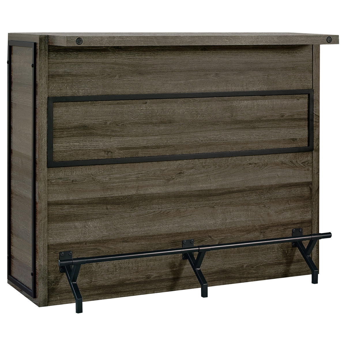 Joe 3-shelf Composite Wood Home Bar Wine Cabinet Aged Oak