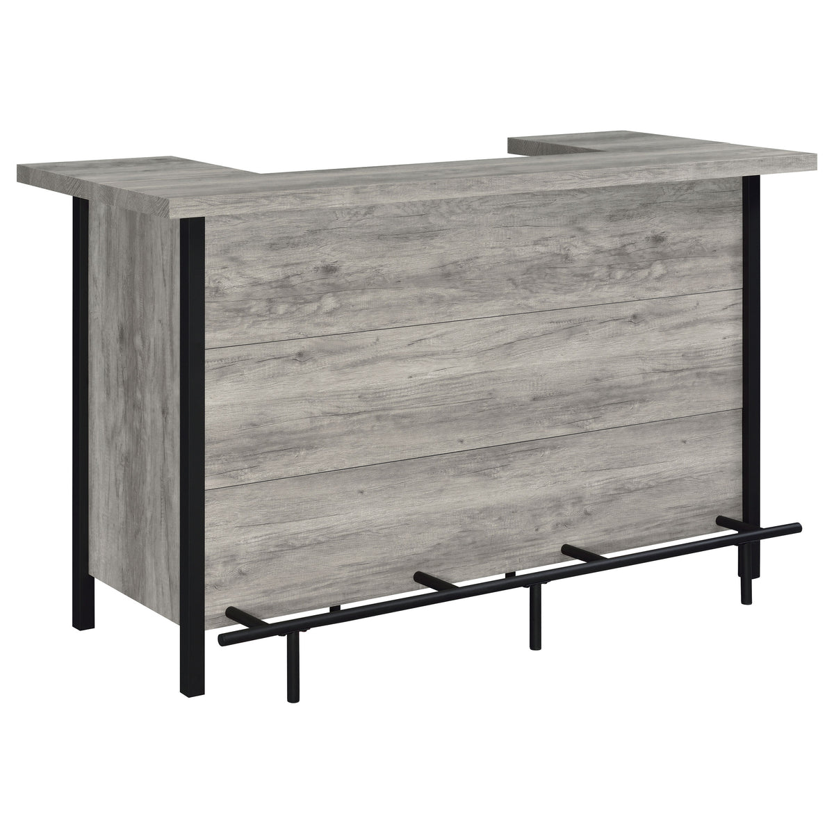 Bellemore Freestanding Home Bar Wine Cabinet - Grey Driftwood