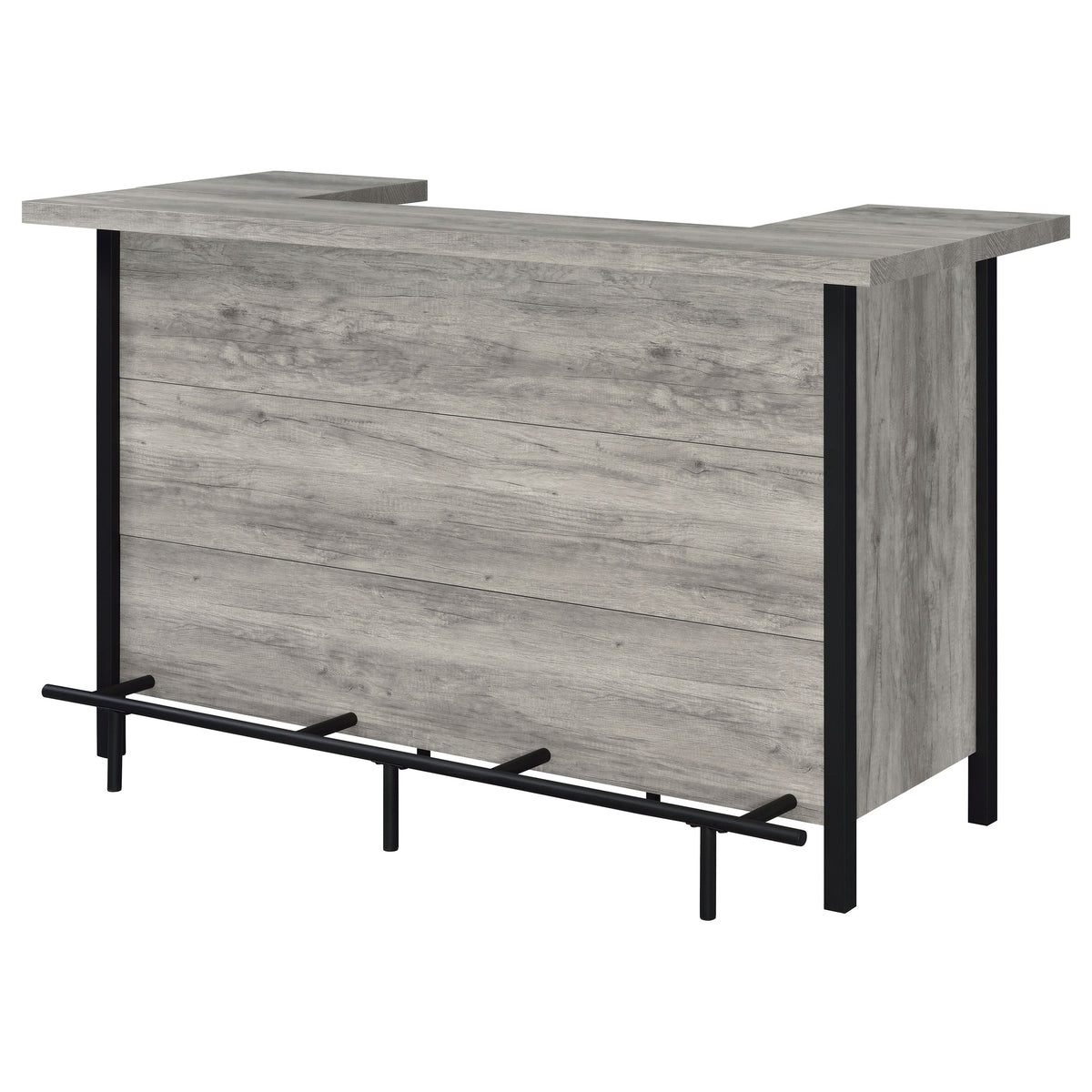 Bellemore Freestanding Home Bar Wine Cabinet - Grey Driftwood