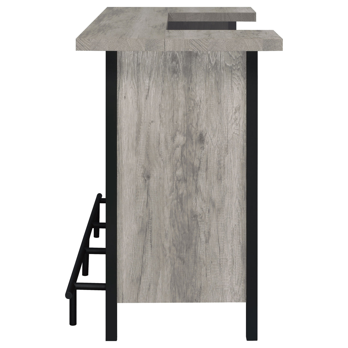 Bellemore Freestanding Home Bar Wine Cabinet - Grey Driftwood