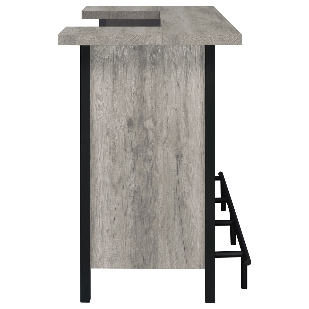 Bellemore Freestanding Home Bar Wine Cabinet - Grey Driftwood