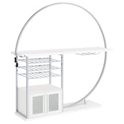 Risley 2-door Circular LED Wine Cabinet - White