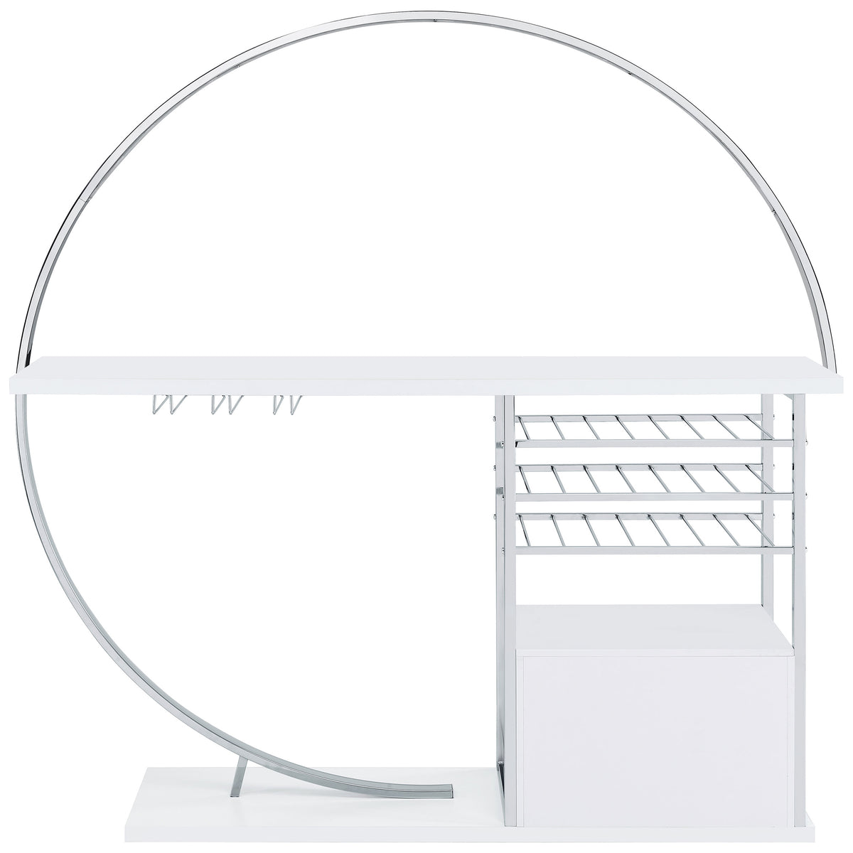 Risley 2-door Circular LED Wine Cabinet - White