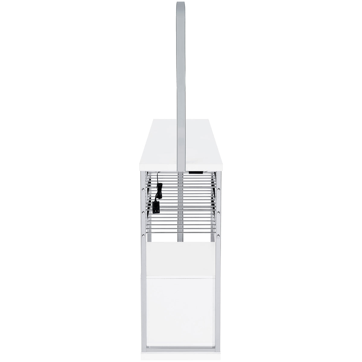 Risley 2-door Circular LED Wine Cabinet - White