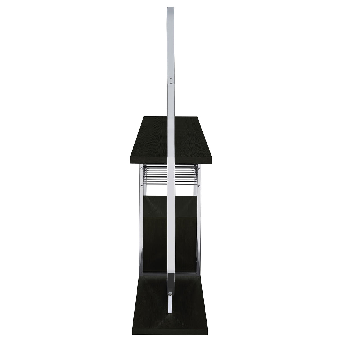 Risley 2-door Circular LED Wine Cabinet - Dark Charcoal