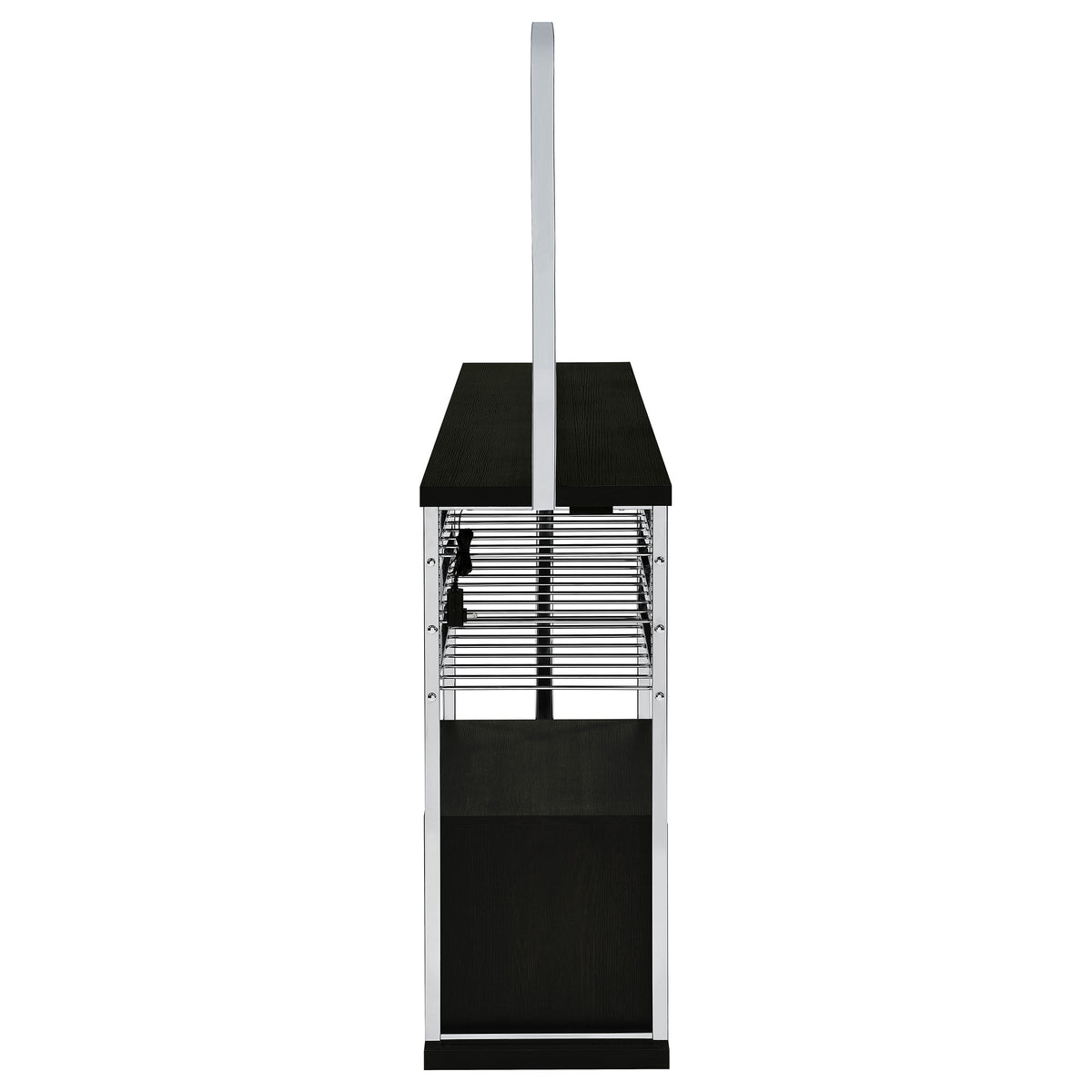 Risley 2-door Circular LED Wine Cabinet - Dark Charcoal