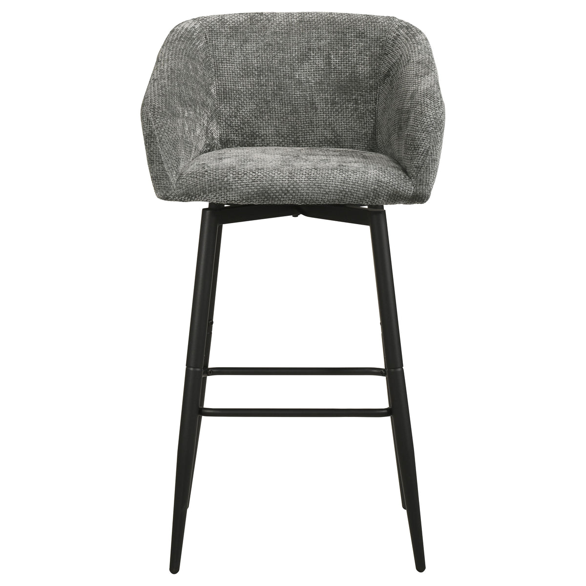 Rainer Fabric Upholstered Swivel Bar Chair (Set of 2) - Charcoal