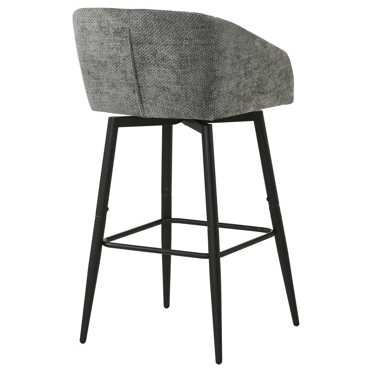 Rainer Fabric Upholstered Swivel Bar Chair (Set of 2) - Charcoal