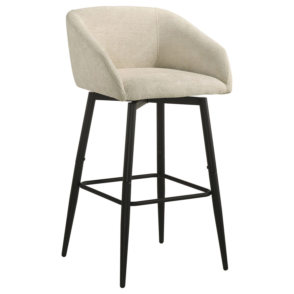 Rainer Fabric Upholstered Swivel Bar Chair (Set of 2) - Cream