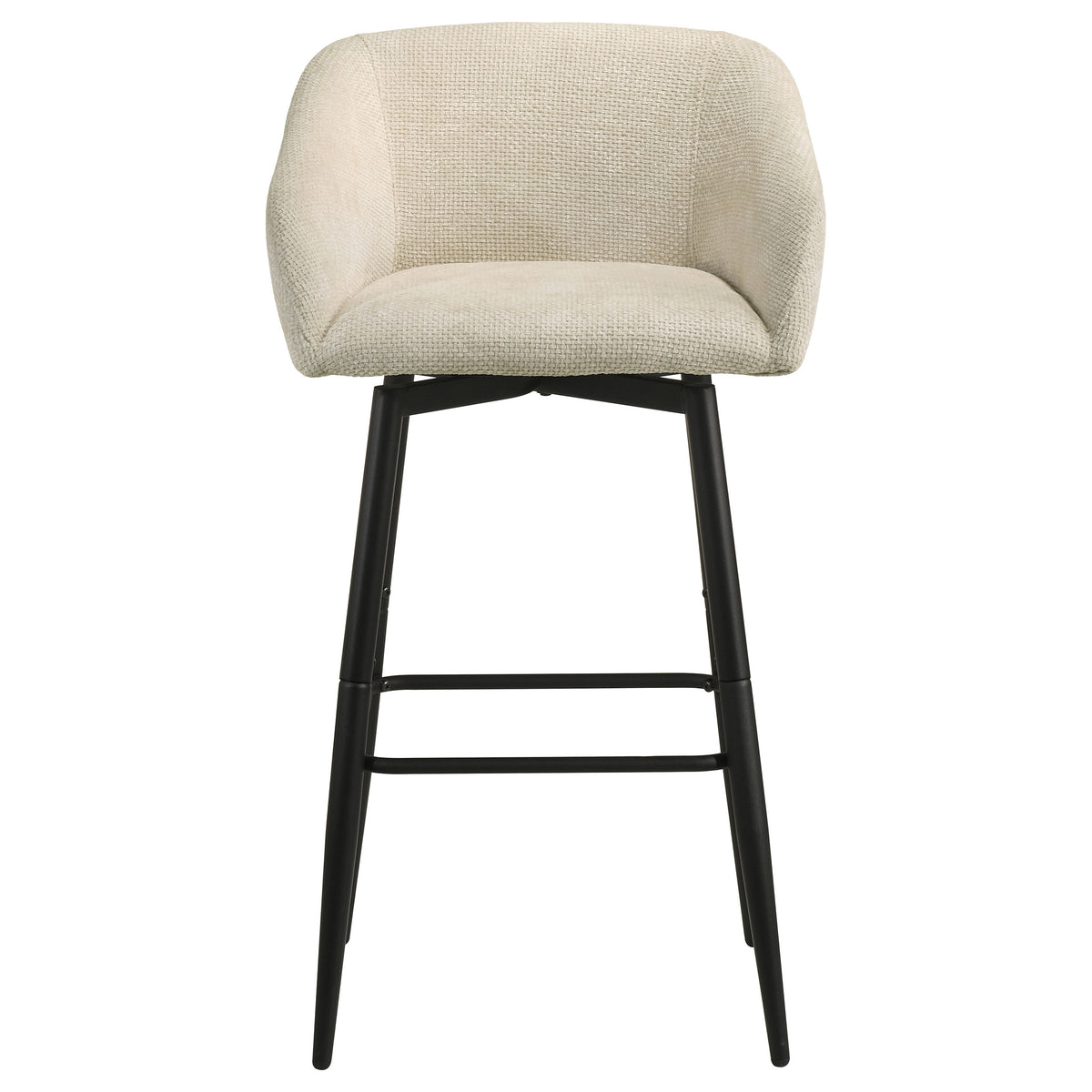 Rainer Fabric Upholstered Swivel Bar Chair (Set of 2) - Cream
