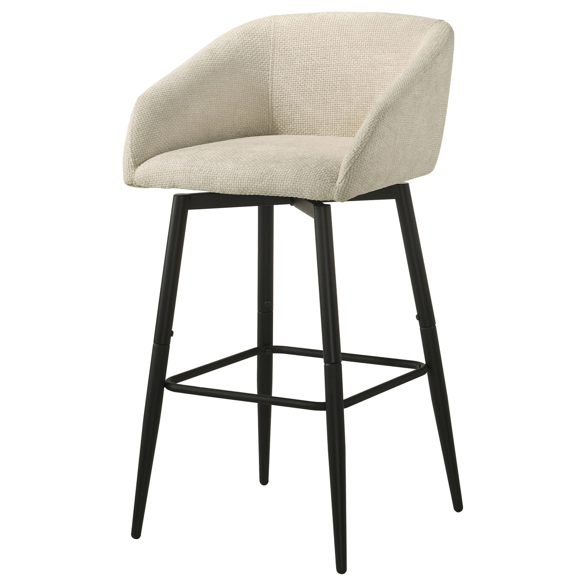Rainer Fabric Upholstered Swivel Bar Chair (Set of 2) - Cream