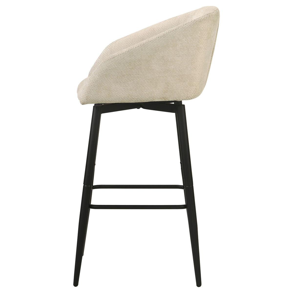 Rainer Fabric Upholstered Swivel Bar Chair (Set of 2) - Cream